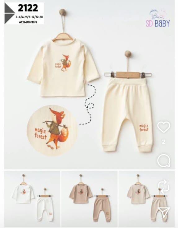 Magic Forest Graphic Two-Piece Baby Set