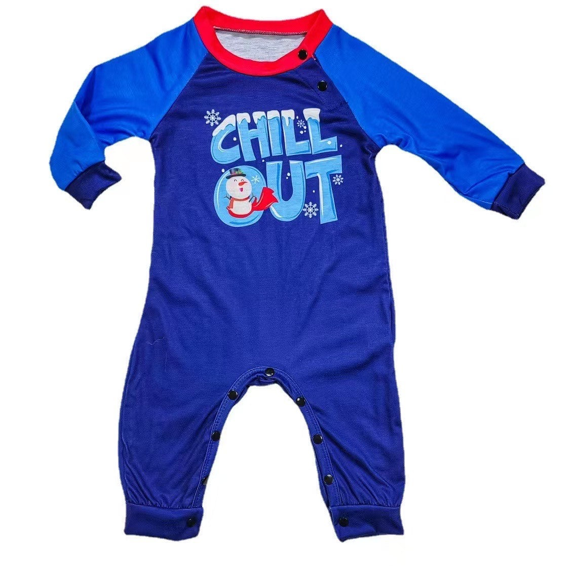 Blue Matching Multi-print Christmas Pyjama Sets