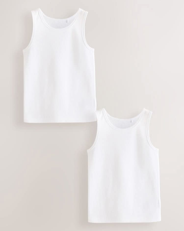 2-piece White Vest Set