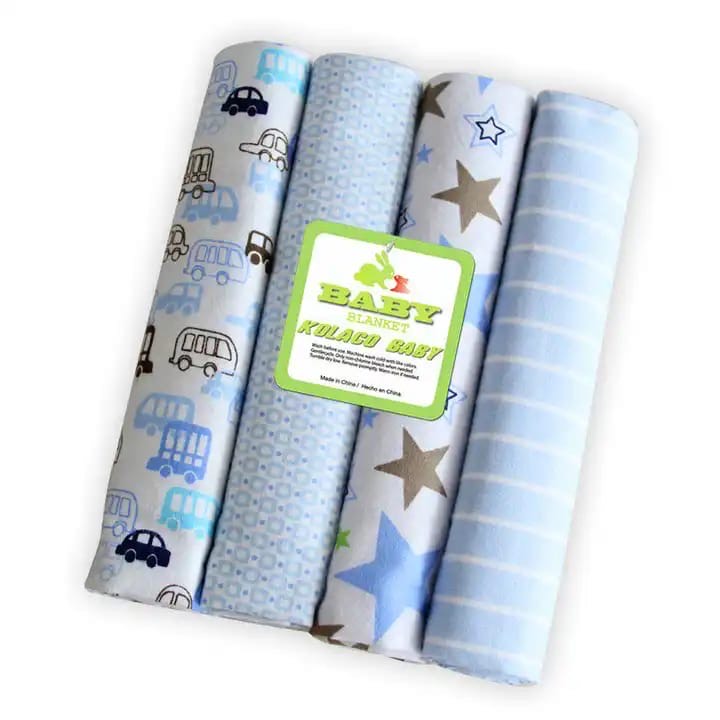 Baby Boys' Receiving Blankets - Set of 4
