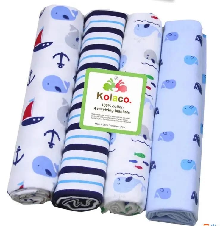 Baby Boys' Receiving Blankets - Set of 4