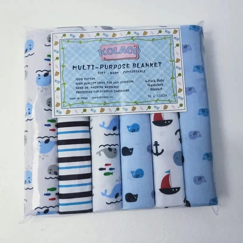 Baby Receiving Blankets for Boys' - Set of 6