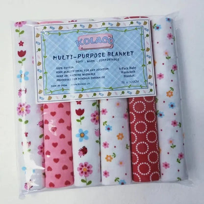 Baby Receiving Blankets for Girls' - Set of 6