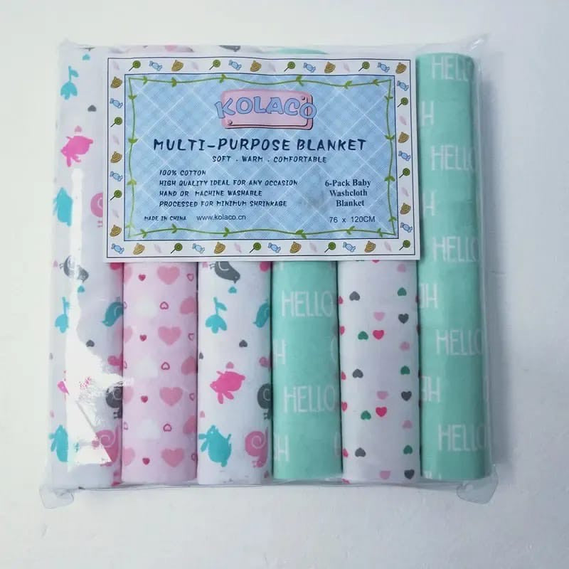 Baby Receiving Blankets for Girls' - Set of 6