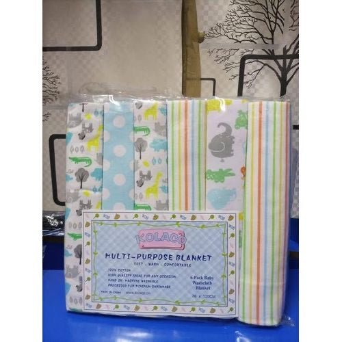 Unisex Baby Receiving Blankets - Set of 6