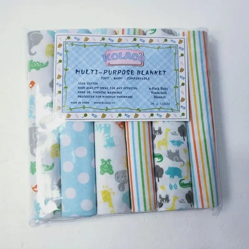 Unisex Baby Receiving Blankets - Set of 6