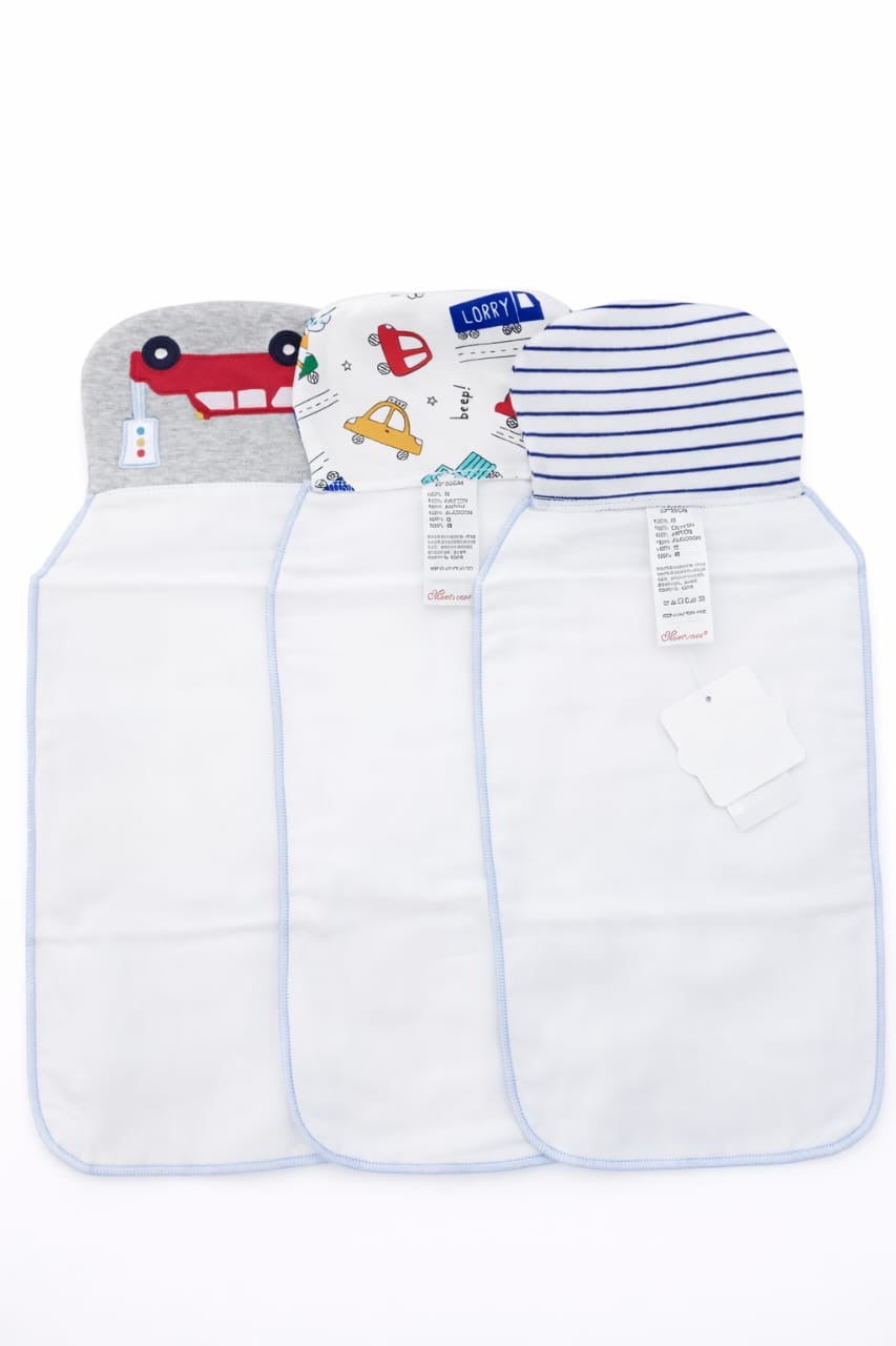 Adorable and Absorbent Baby Burp Cloths (3-Pack)