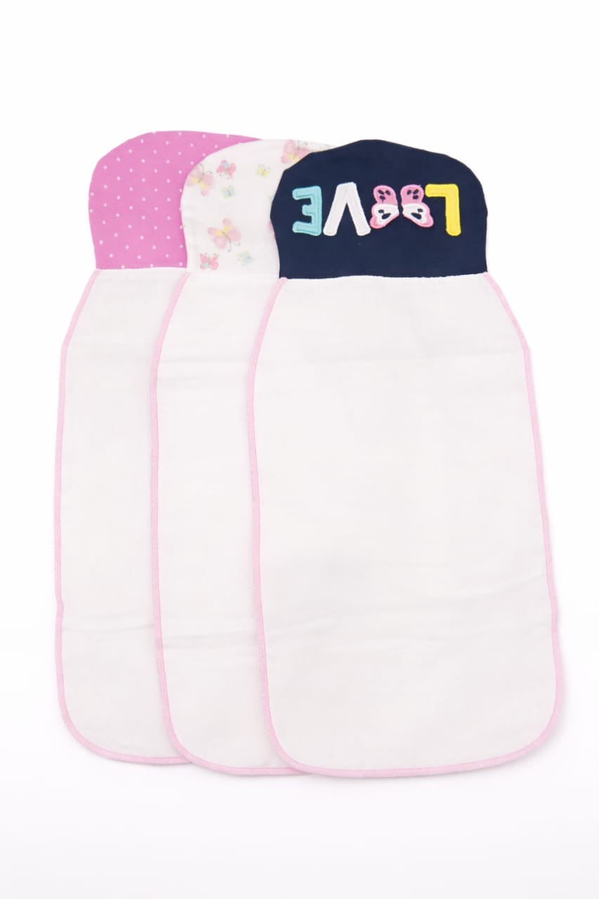 Adorable and Absorbent Baby Burp Cloths (3-Pack)