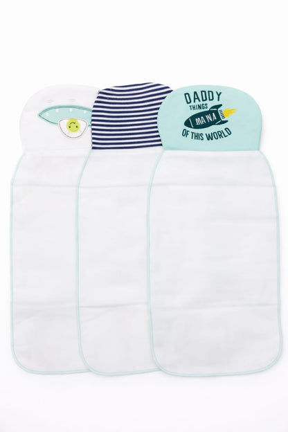 Adorable and Absorbent Baby Burp Cloths (3-Pack)