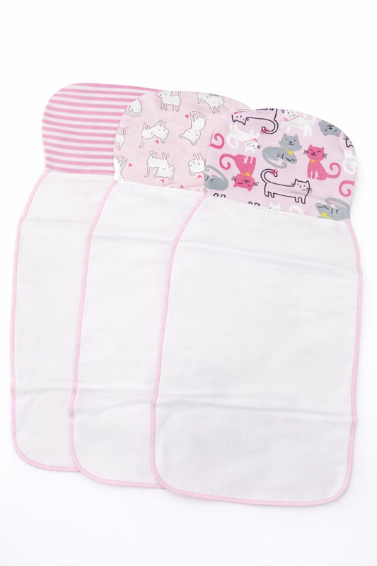 Adorable and Absorbent Baby Burp Cloths (3-Pack)