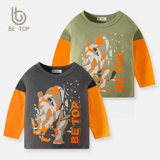 BE TOP Kids' Long-Sleeve Graphic T-Shirt