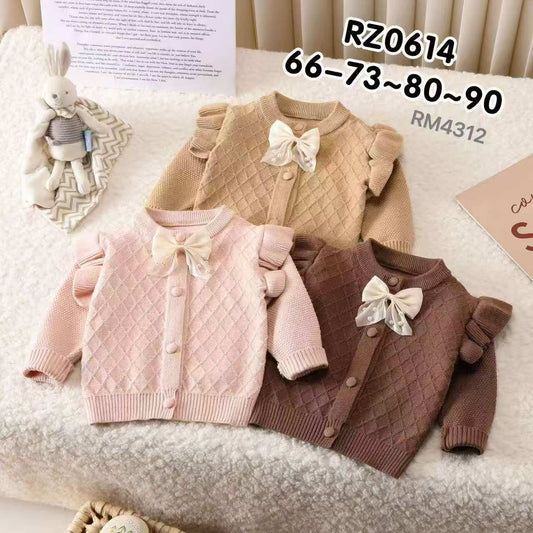 Charming Ruffled Knit Cardigan for Baby & Toddler Girls (6 Months - 3 Years)