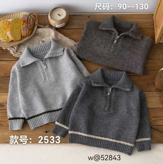 Cozy Knitted Half-Zip warm  Sweaters