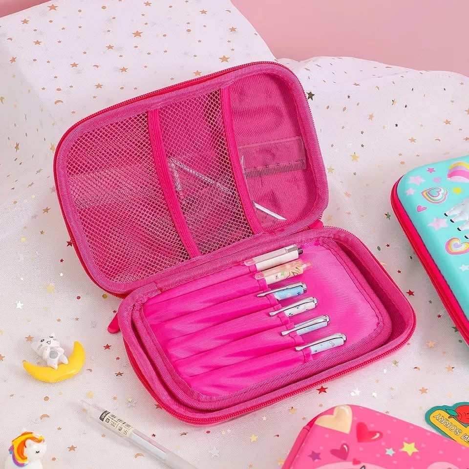 Smiggle Hardtop Pencil Case - Vibrant Butterfly & Flower Design