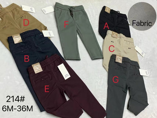 Khaki Cargo Joggers for Littles