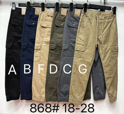 Khaki Cargo Joggers for Teenagers