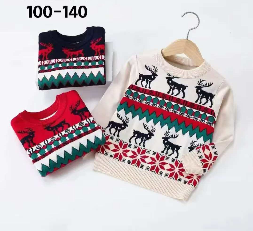 Black Reindeer Kids Christmas sweaters