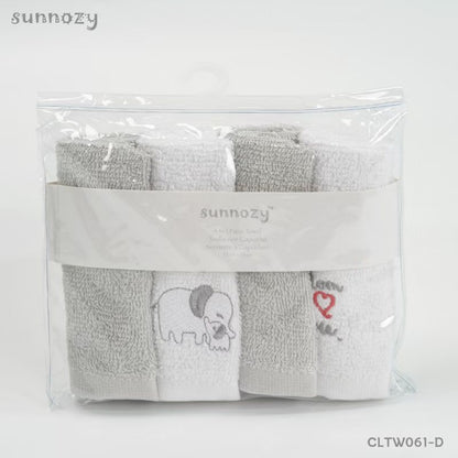 4-Pack 100% Cotton Small Terry Washcloths  for Newborns & Infant