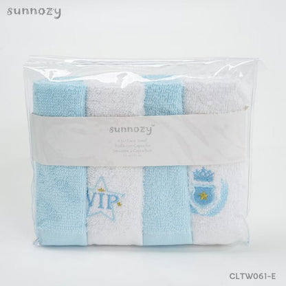 4-Pack 100% Cotton Small Terry Washcloths  for Newborns & Infant
