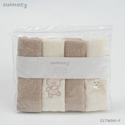 4-Pack 100% Cotton Small Terry Washcloths  for Newborns & Infant