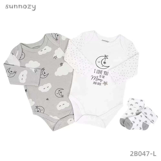 To the moon and back Sunnozy 3-piece 100% cotton set