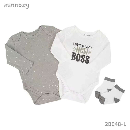 Mom & Dad's New Boss Sunnozy 3-piece 100% cotton set