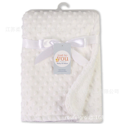 Ultra-Soft Dotted Minky Fleece Baby Blankets