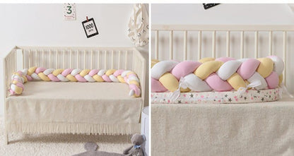 Baby portable travel nest bed with braided bumper