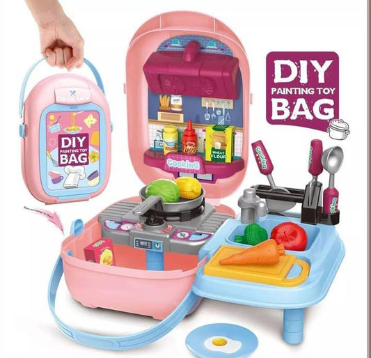 DIY Cooking & Painting Toy Bag