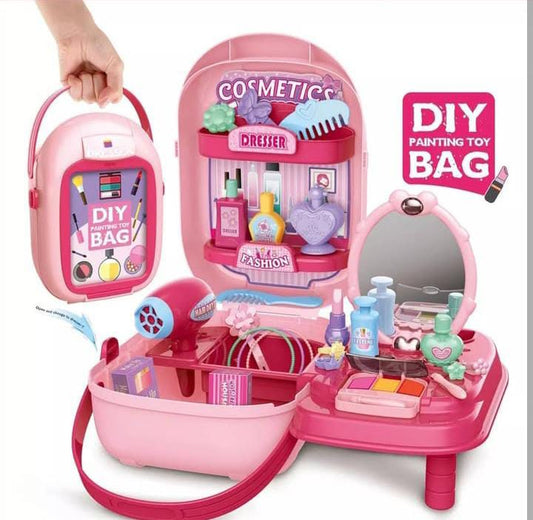 DIY Cosmetics Dresser Play & Painting Toy Bag