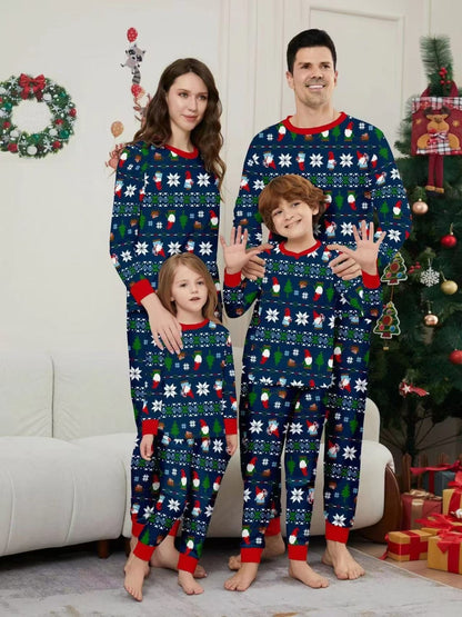 Matching Multi-print Christmas Pyjama Sets