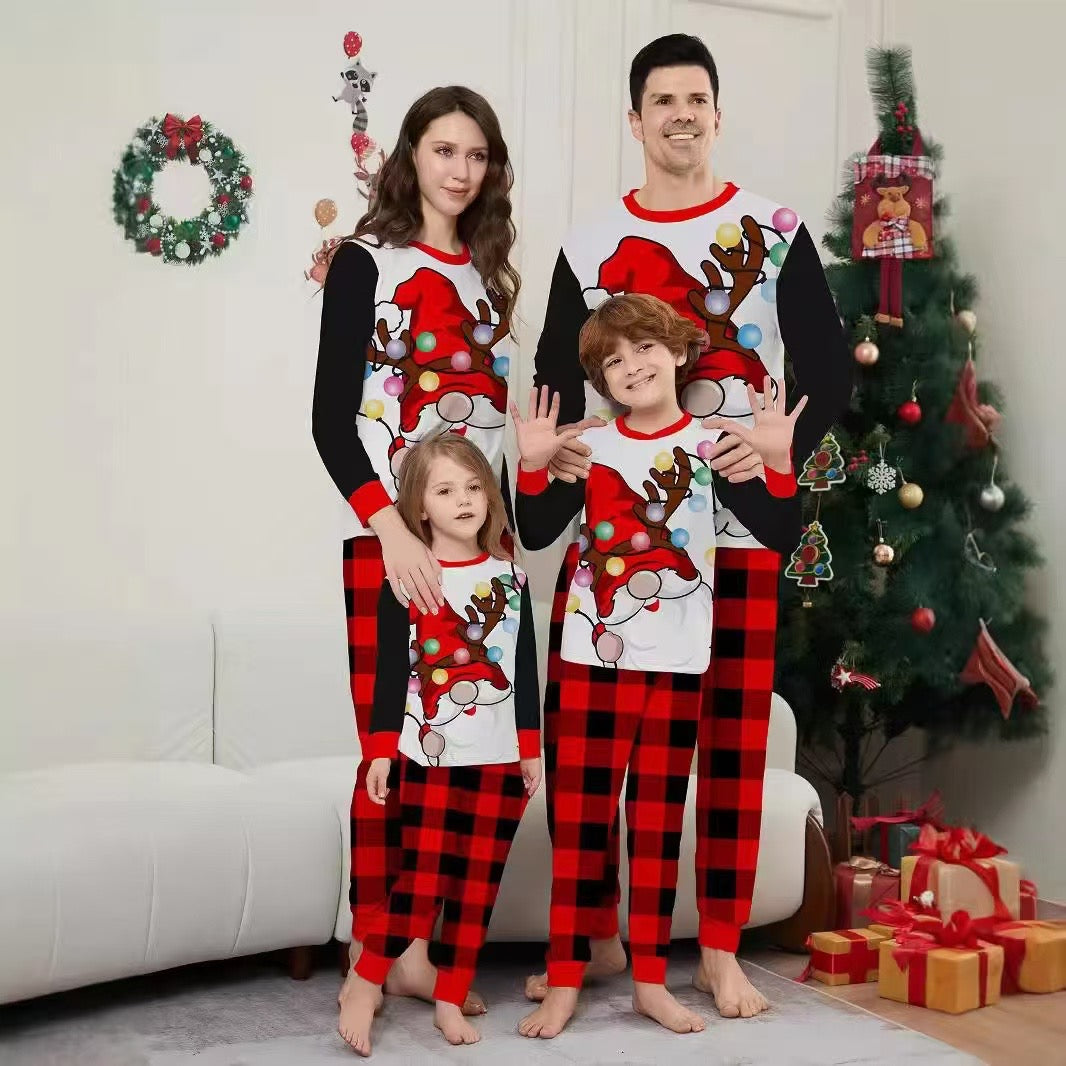 Matching Checkered Christmas Pyjama Sets