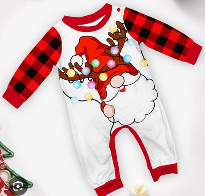 Matching Checkered Christmas Pyjama Sets