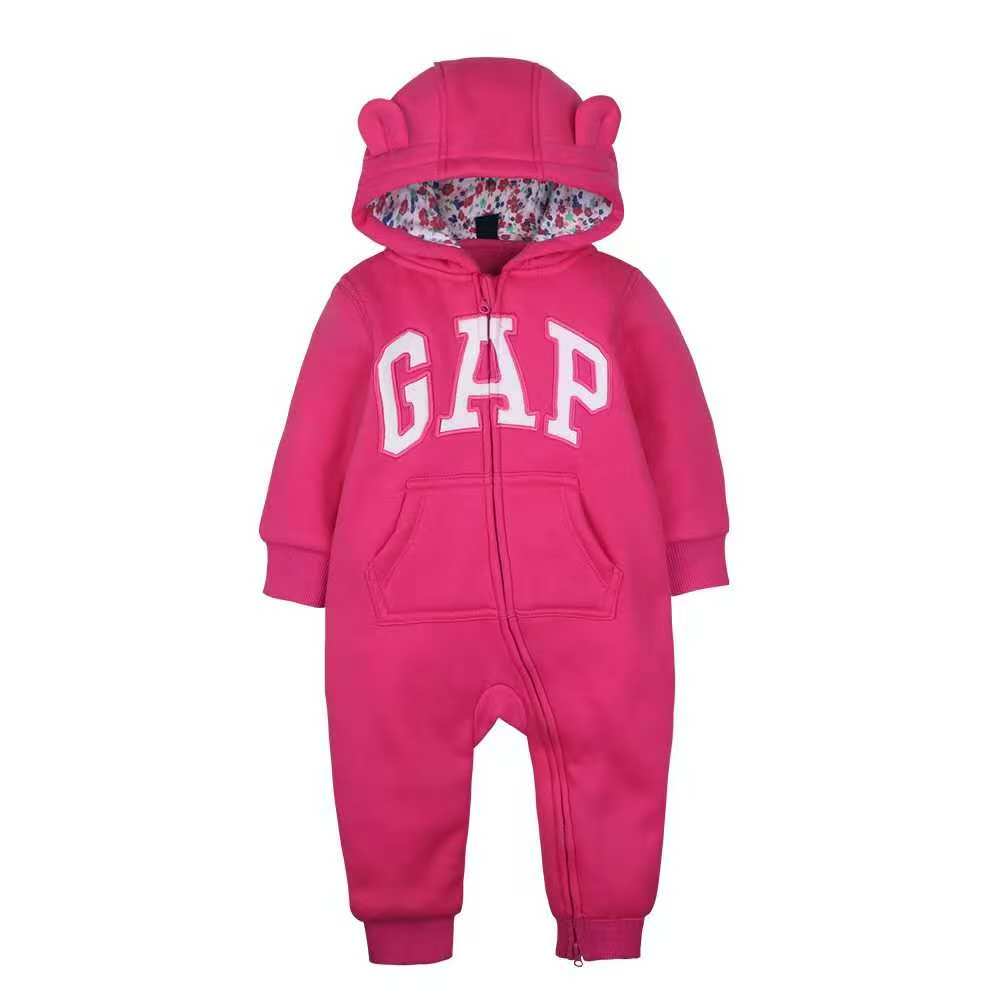 Cotton Hooded One-Piece Romper for Baby & Toddler