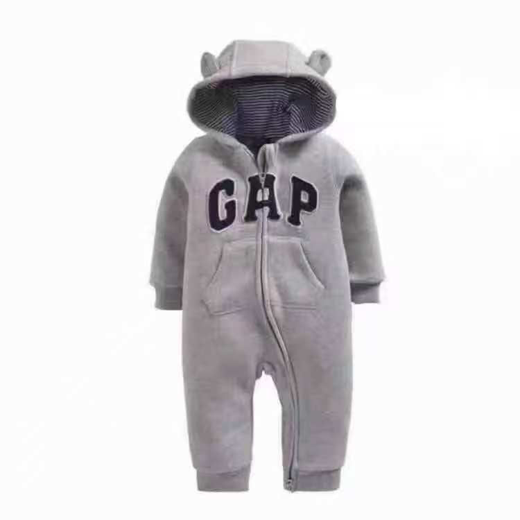 Cotton Hooded One-Piece Romper for Baby & Toddler