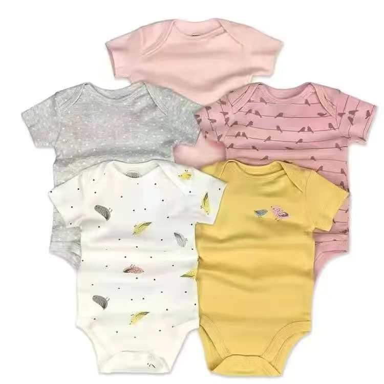 Mamas & Papas "Little Birdie" Short Sleeve Bodysuit 5 pc pack