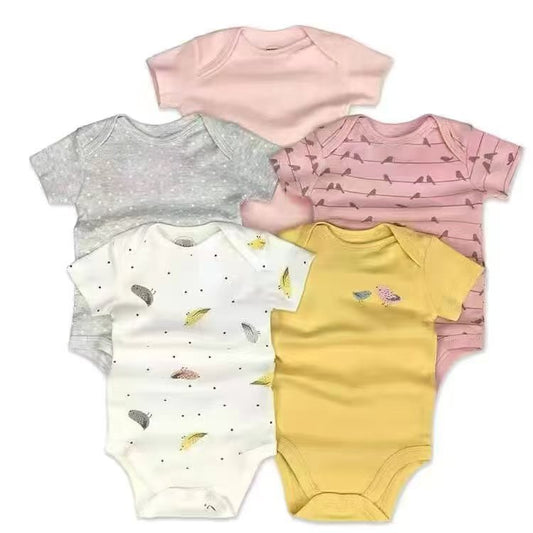 Mamas & Papas "Little Birdie" Short Sleeve Bodysuit 5 pc pack