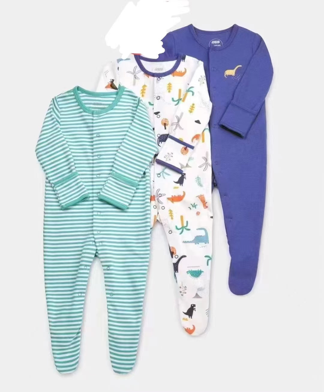 3-piece Mama's & Papa's Cotton Rompers