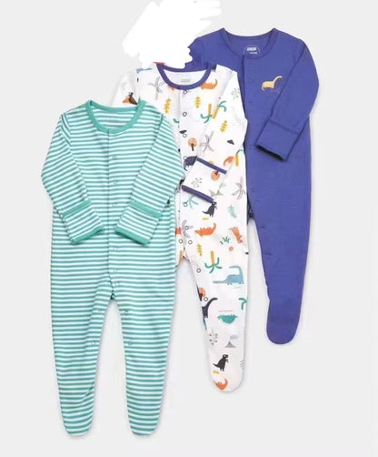 3-piece Mama's & Papa's Cotton Rompers