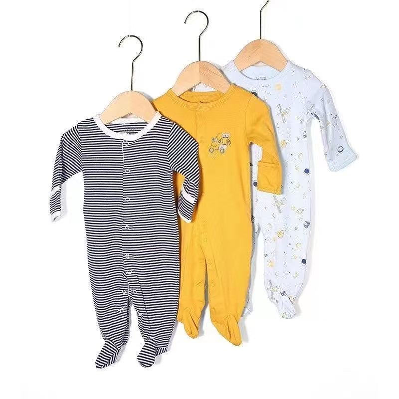 3-piece Mama's & Papa's Cotton Rompers