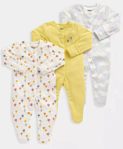 3-piece Mama's & Papa's Cotton Rompers