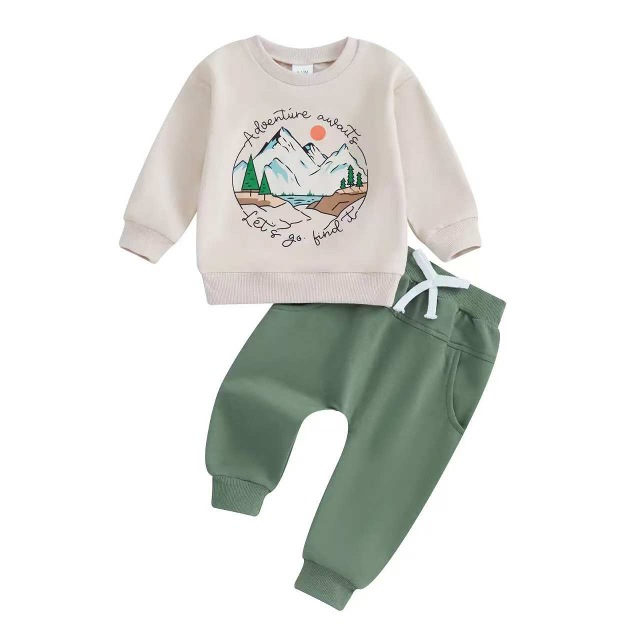 "Adventure Awaits" Sweatshirt and Jogger Set